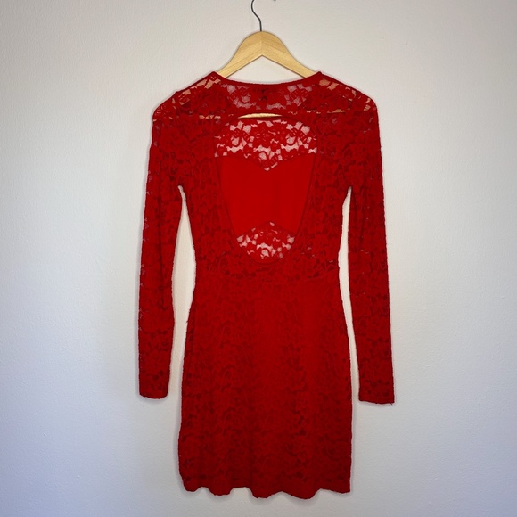 Express Red Backless Dress - Picture 3 of 9